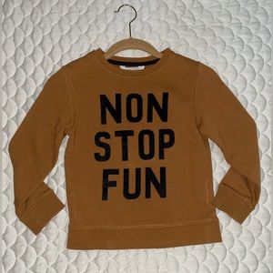 H&M Graphic Sweatshirt Brown & Black Suede